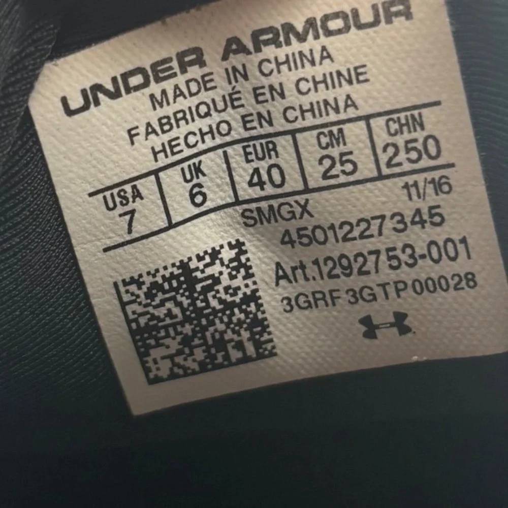 Under Armour Spieth One BOA Golf Shoes Black Spiked Mens 7